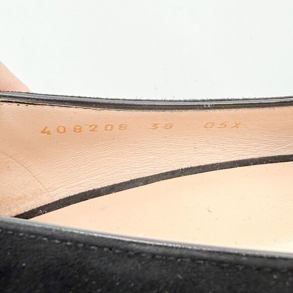 Gucci GG Marmont Loafers Pumps Kiltie Fringe Block Mid Heel Size EU 38 US 8 - Picture 9 of 12